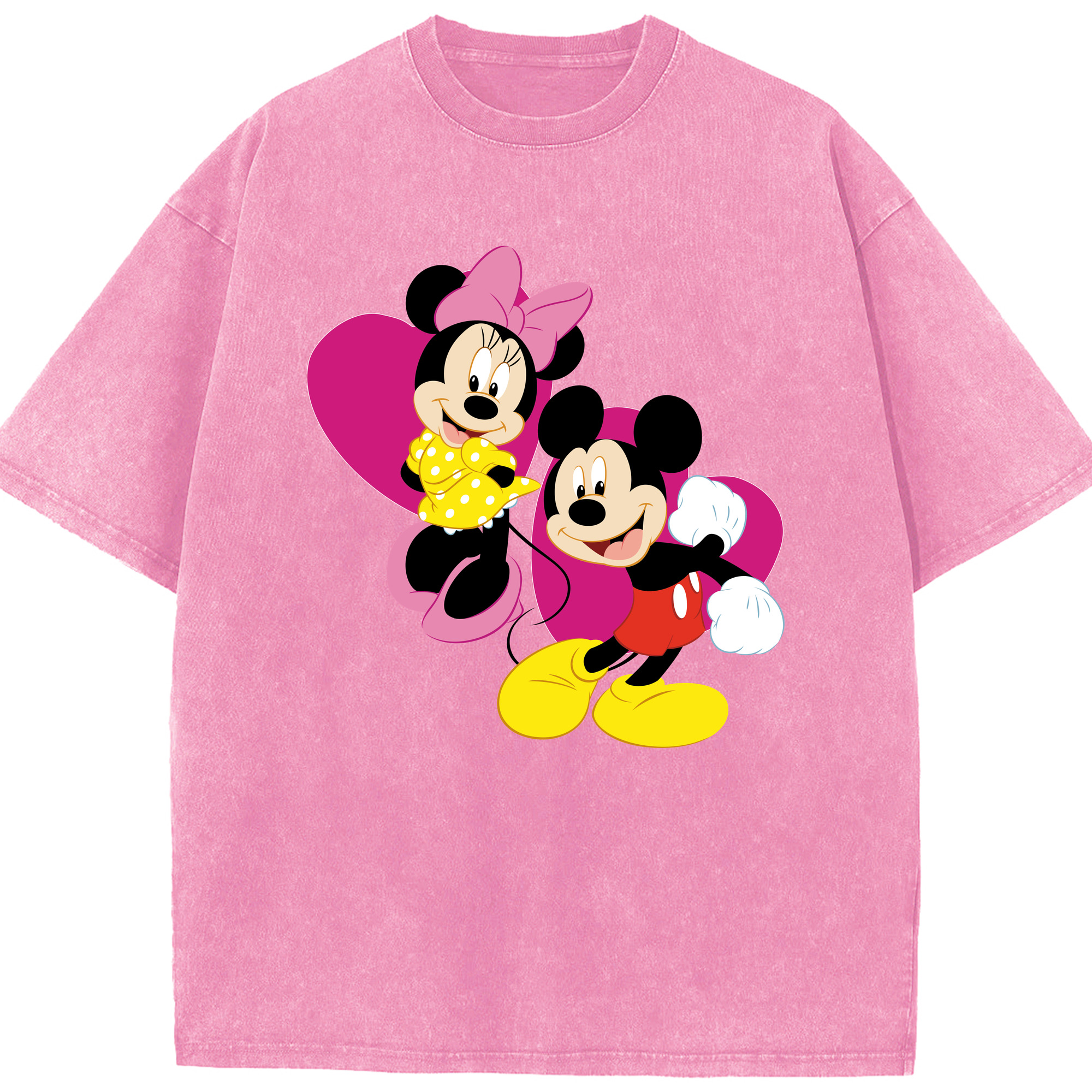 （画像用） ミッキーマウス Mickey Mouse 綿100% ヴィンテージ風 半袖Tシャツ（フロントプリント）